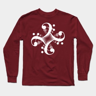 Four Leaf Bass Clef Long Sleeve T-Shirt